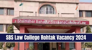 SBS Law College Rohtak Vacancy 2024 Apply Form