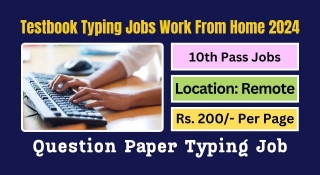 Testbook Typing Jobs Work From Home 2024