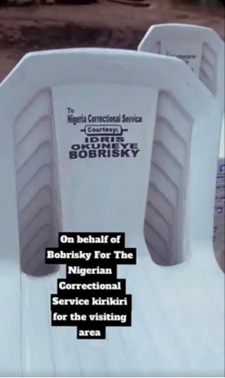 Bobrisky Donates Plastic Chairs To Kirikiri Prison