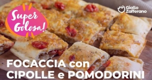 [VIDEO] Focaccia Farcita Con Cipolle E Pomodorini - Ricetta Irresistibile | Ricetta N°1603