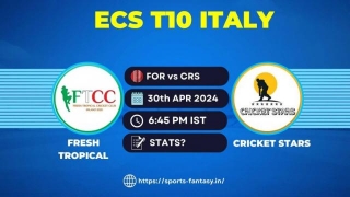 FT Vs CRS Dream11 Prediction, Player Stats & Team | Fresh Tropical Vs Cricket Stars, ECS Italy T10