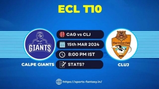 CAG Vs CLJ Dream11 Prediction & Player Stats | Calpe Giants Vs Cluj European T10 Cricket League