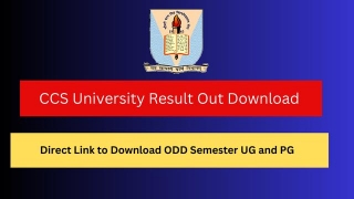 CCS University Result 2024 Available | Check BA/B.Sc/BBA/M.Sc Results