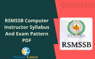 RSMSSB Computer Instructor Syllabus 2024 And Exam Pattern PDF