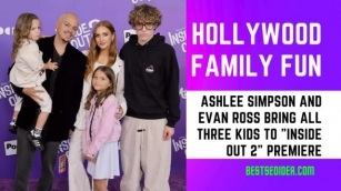Hollywood Family Fun: Ashlee Simpson And Evan Ross Bring All Three Kids To “Inside Out 2” Premiere