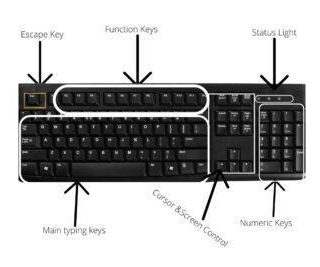 Parts Of A Computer Keyboard Diagram With Label | Functions And Uses