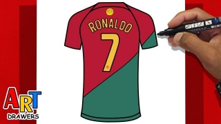How To Draw Cristiano Ronaldo PORTUGAL Shirt 7