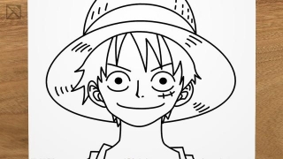 How To Draw LUFFY (One Piece) Step By Step, EASY