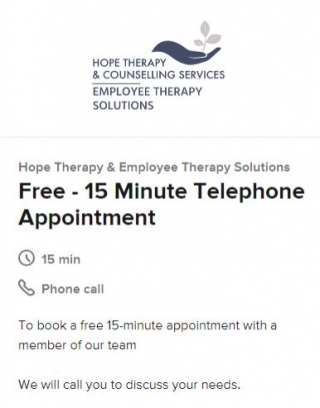 Face-to-Face Counselling Support For Anxiety With Hope Therapy & Counselling Services