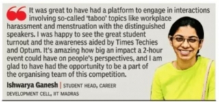 SHEROES : 60 Only Women Teams Vie In Case Competition  At IIT Madras