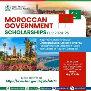 HEC Moroccan Government Scholarships 2024-25 BS, MS & PhD