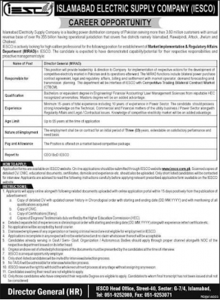 Islamabad Electric Supply Company Job 2024 | IESCO Careers 2024