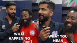 Watch: Aaron Jones And Ali Khan Recreate Andre Russell's Viral Meme; West Indian Responds