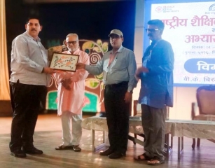 Vice Chancellor Prof. DC Rai Felicitation At SVU Ranchi By Bhartiya Sanskriti Uthhan Nyas