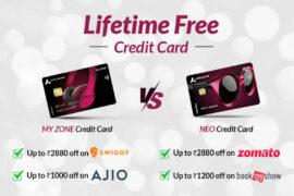 Which Axis Bank Lifetime Free Credit Card is the Best? Compare Neo and My Zone Credit Card