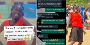 Man Dumps His Girlfriend For Acting As A Witch In A Drama In School (Photos)