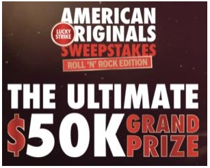 Lucky Strike American Originals Instant Win Game
