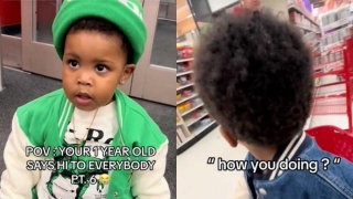 Adorable Toddler Says 'Hi' To Everyone At Target & It's The Best Thing We've Seen Today