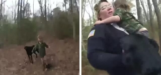 Missing Boy Comes Sobbing Out Of The Woods With A Loyal Companion Who Never Left His Side
