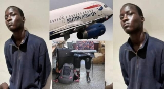 Young Man Arrested While Attempting To Sneak Into A Plane Bound For London From Kotoka.