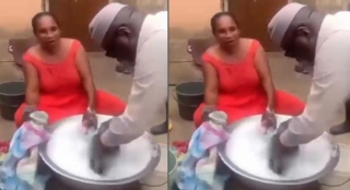Aspiring MP For Dome Kwabenya, Mike Oquaye Jnr Seen Washing Underwear As He Goes On Campaign (VIDEO)