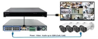 10 PoE IP Camera System With NVR 16 Channel, 16TB HDD