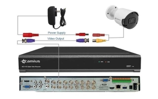16 4K Analog Security Cameras With DVR 16 Channel, 4TB HDD