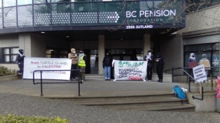 Activists Shut Down BC Pension Corporation For Palestine
