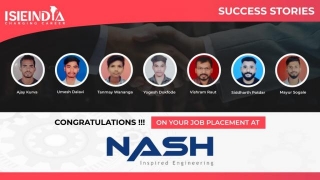 7 Students Placed At NASH After Completing ISIEINDIA EV Program