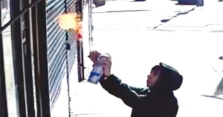 HATE CRIME - Man Tries To Burn Israeli Flag In Front Of Kosher Bagel Shop