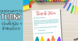 Quick Ways To Thank Students And Families