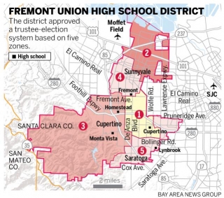 Fremont Union School District Approves District Zoning Map For New Trustee Election System