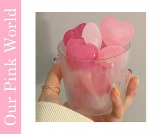 DIY - How To Make Pink Heart-Shaped Ice Cubes.