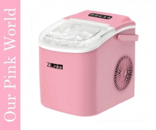 Pink Countertop Ice Maker Machine.