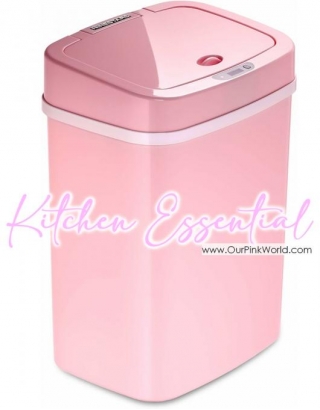 Pink Automatic Touchless Infrared Motion Sensor Trash Can.