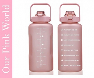 Pink Motivational Water Bottle.