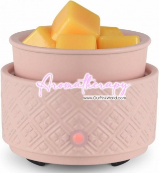 Pink Ceramic Wax Melt Warmer, 3-in-1 Electric Candle Wax Melter.