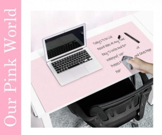 Pink Writable & Erasable Desk Mouse Pad.