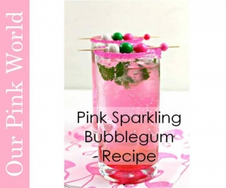 Pink Bubblegum Sparkling Drink Recipe.