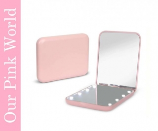Compact Travel Makeup Mirror With Light.