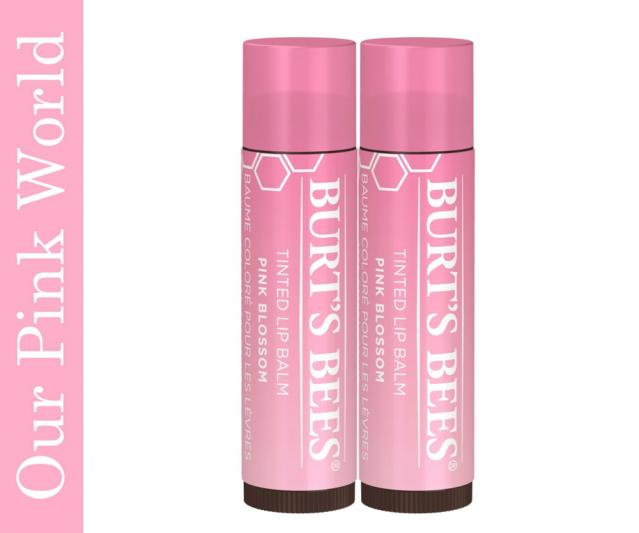 Pink Burt's Bees Lip Tint Balm.