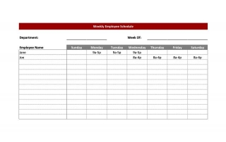 Free Excel Templates For Employee Scheduling