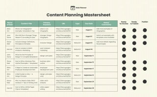 Straightforward Excel Templates For Effective Content Planning