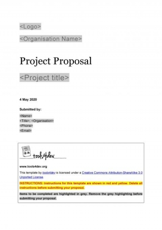 Free Excel Templates For Project Proposals