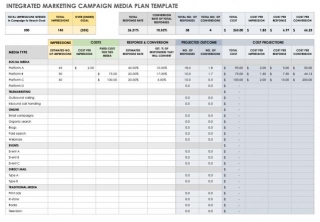 Free Excel Templates For Marketing Campaigns