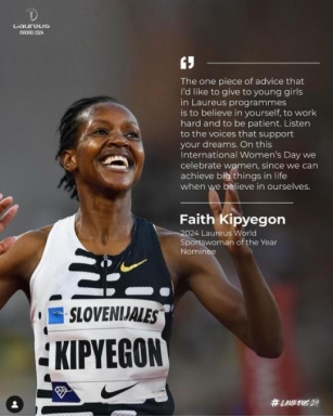 Faith Kipyegon In Workout Gear Is “Back In Full Training”