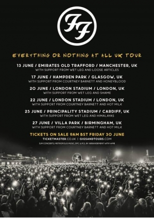Foo Fighters To Release Final Tickets For Their 2024 UK Stadium Shows