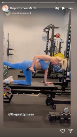 Erika Jayne In Two-Piece Workout Gear Does A Deadlift
