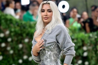 Kim Kardashian Goes Platinum Blonde For Her Corset Look At The Met Gala 2024