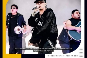 Peso Pluma Revealed Perfomed With Broken Foot At 2024 Governors Ball